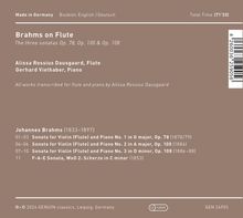 Johannes Brahms (1833-1897): Flötensonaten Nr.1-3 (nach den Violinsonaten Nr.1-3), CD