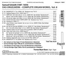 Samuel Scheidt (1587-1654): Das Orgelwerk Vol.8, CD