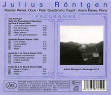 Julius Röntgen (1855-1932): Oboensonaten Nr.1 &amp; 2, CD