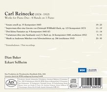 Carl Heinrich Reinecke (1824-1910): Werke für Klavier 4-händig, CD