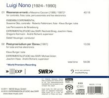 Luigi Nono (1924-1990): Risonanze erranti, Super Audio CD