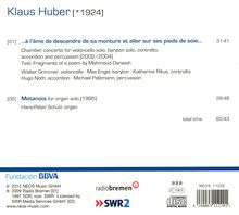 Klaus Huber (1924-2017): A l'ame de descendre de sa monture et aller sur ses pieds de soie für Ensemble, CD