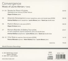 Laurie Altman (geb. 1944): Kammermusik "Convergence", CD
