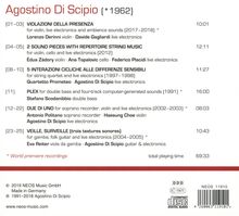 Agostino di Scipio (geb. 1962): Werke für Streicher &amp; Live-Elektronik, CD