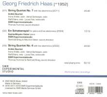 Georg Friedrich Haas (geb. 1953): Streichquartette Nr.4 &amp; 7, CD