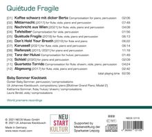 Uli Johannes Kieckbusch (geb. 1954): Kammermusik "Quietude Fragile", CD