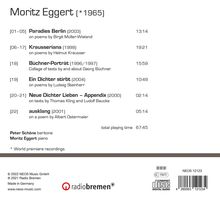 Moritz Eggert (geb. 1965): Klavierlieder "Paradies Lied", CD