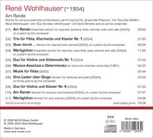 René Wohlhauser (*1954) Am Rande. Werke für verschiedene Ensemblekombinationen. Trackliste: 01 Am Rande (09:34)...
