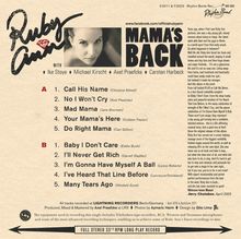 Ruby Ann: Mama's Back (Limited Edition), Single 10"