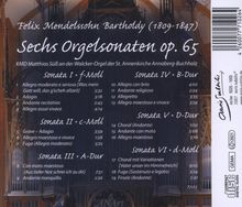 Felix Mendelssohn Bartholdy (1809-1847): Orgelsonaten op.65 Nr.1-6, CD