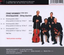 Franz Krommer (1759-1831): Streichquartette d-moll,a-moll,F-Dur, CD