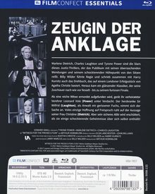 Zeugin der Anklage (1957) (Blu-ray im Mediabook), Blu-ray Disc