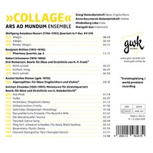 »COLLAGE« ARS AD MUNDUM ENSEMBLE listet Musikstücke von Mozart, Britten, Schumann, Riemer und Zinzadse.