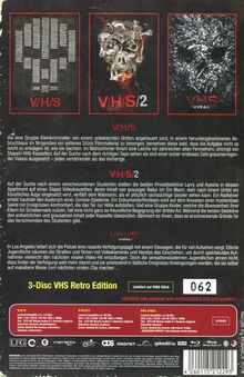 V/H/S Trilogie (VHS-Edition) (Blu-ray), 3 Blu-ray Discs