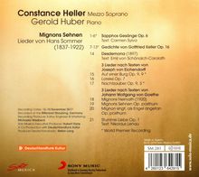 Hans Sommer (1837-1922): Klavierlieder "Mignons Sehnen", CD