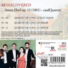 Anton Eberl (1765-1807): Streichquartette op.13 Nr.1-3, CD