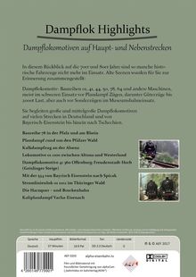Dampflok Highlights: Dampflokomotiven auf Haupt- und Nebenstrecken, DVD