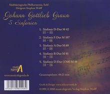 Johann Gottlieb Graun (1703-1771): Symphonien Nr.1-5 (in D,F,A,B,D), CD