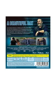 „A Beautiful Day“; Joe rettet Entführungsopfer; Extras: Interviews und Trailer. Cover zeigt einen Mann mit Bart.