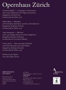 Vier Opern aus dem Opernhaus Zürich, 4 DVDs