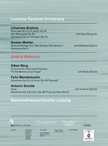 Andris Nelsons dirigiert das Lucerne Festival Orchestra &amp; das Gewandhausorchester Leipzig, 4 DVDs