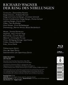 "RICHARD WAGNER DER RING DES NIBELUNGEN" in großen Buchstaben, dann folgt eine Liste von Mitwirkenden und Produktionsdetails.