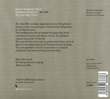 Johann Sebastian Bach, Goldberg Variations BWV 988, Zhu Xiao-Mei, Piano. Liveaufnahme, 19/21 Juni 2014, Thomaskirche, Leipzig.