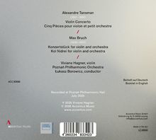Texte: Alexandre Tansman, Violin Concerto; Max Bruch, Konzertstück; Viviane Hagner, Poznań Philharmonic Orchestra. Logo unten links.