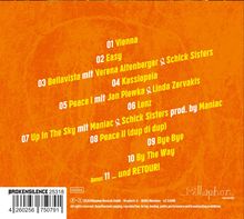Trackliste: 01 Vienna, 02 Easy, 03 Bellavista mit Verena Altenberger & Schick Sisters, 04 Kassiopeia, 05 Peace I mit Jan Plewka & Linda Zervakis. Hintergrund orange.