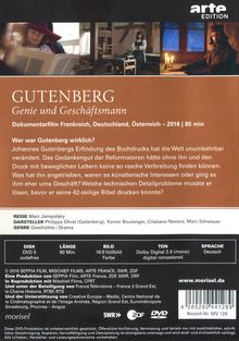 Gutenberg - Genie und Geschäftsmann: Die Erfindung des Buchdrucks, DVD