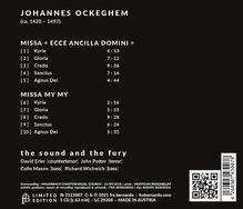 Johannes Ockeghem (1430-1497): Missa "Ecce Ancilla Domini", CD