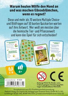 "Warum heulen Wölfe den Mond an und was machen Gänseblümchen, wenn es regnet? Quizkarten zu Tier- und Pflanzenwelt."
