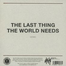 Honig: The Last Thing The World Needs, CD
