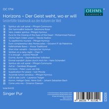 Singer Pur - Horizons (Der Geist weht, wo er will), CD