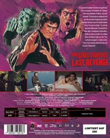 Text: "The Street Fighter's Last Revenge", "LIMITIERT AUF 250". Illustration mit kampfbereitem Mann und Szenenbildern.