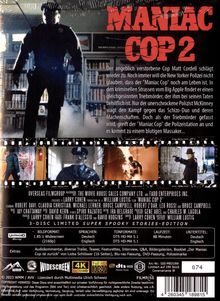 Maniac Cop 2 (Ultra HD Blu-ray, Blu-ray &amp; DVD im wattierten Mediabook), 1 Ultra HD Blu-ray, 1 Blu-ray Disc und 1 DVD