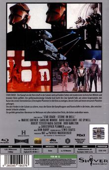 STAR CRASH - Ein Sci-Fi-Abenteuer mit Kaiser und Kampftruppen. Besetzung: Gortner, Munroe, Hasselhoff. Laufzeit: ca. 92 Minuten. FSK 12.
