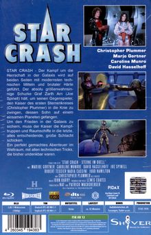 "Star Crash" ist der Titel. Beschreibung: Ein Kampf um die Galaxis mit technischen Mitteln. Darsteller: Christopher Plummer, David Hasselhoff.