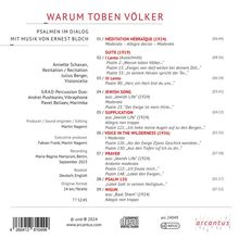 Julius Berger &amp; Annette Schavan - Warum toben die Völker (Psalmen im Dialog mit Musik von Ernest Bloch), CD