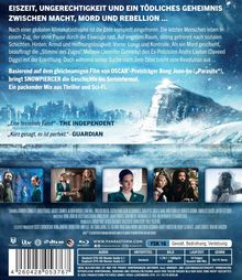 Titel: EISZEIT, UNGERECHTIGKEIT UND EIN TÖDLICHES GEHEIMNIS. Serie über Überleben in einem Zug, der durch Eislandschaft rast. 