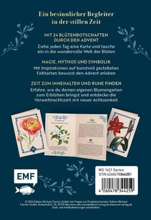 Ein besinnlicher Begleiter in der stillen Zeit. Drei Karten mit Blumendarstellungen auf einem dunkelblauen Hintergrund.