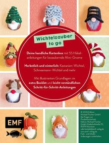 Wichtelzauber to go: Kartenbox mit 55 Häkelanleitungen für Mini-Gnome. Mit extra Booklet und Schritt-für-Schritt-Anleitungen.