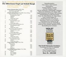 Musik im Bachhaus Vol.8 - Die Silbermann-Orgel auf Schloss Burgk (Orgellandschaft Thüringen), CD