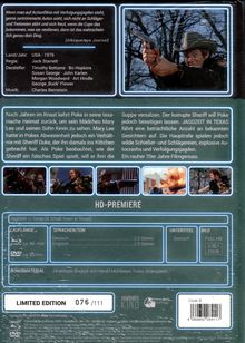 Texte: Land/Jahr: USA - 1976, Regie: Jack Starrett, HD-Premiere, LIMITED EDITION 076/111.  
Bilder: Ein Mann mit Hut zielt mit einer Pistole.