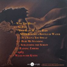 1. WHO THE HELL? 2. SO BAD 3. YOUR BABY BLACKS, BABY. Illustration eines nackten Körpers in braunem Ton.