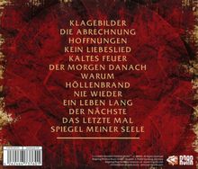 Titel: KLAGEBILDER, DIE ABRECHNUNG, HOFFNUNGEN, KEIN LIEBESLIED. Dunkler, strukturierter Hintergrund.