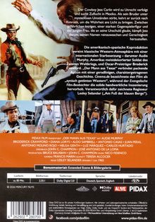 DVD-Cover für "Der Mann aus Texas". Cowboy Jess Carlin sucht Gerechtigkeit: classic Western, Action, Regie Lesley Selander.