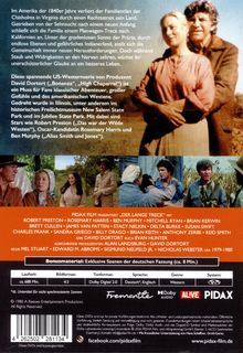 Beschreibung der US-Westernserie und ihrer Stars. Bilder von Darstellern in Westernkleidung und Landschaft, Text über Serienhandlung.