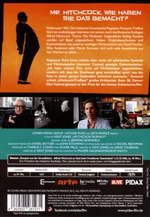 MR. HITCHCOCK, WIE HABEN SIE DAS GEMACHT? Hollywood 1962: François Truffaut interviewt Alfred Hitchcock. Silhouette und Fotos darunter.