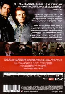 Poster mit Zitaten über ein Drama basierend auf "Der Kronzeuge" von Gerald Seymour. Szenenbilder und Darsteller-Auflistung.